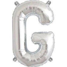 Parti Adresi Harf Folyo Balon G Harfi Gümüş Renk 76 Cm - 34"