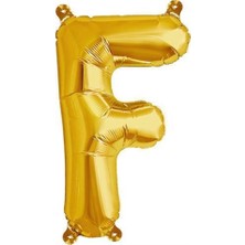 Parti Adresi Harf Folyo Balon F Harfi Altın Renk 76 Cm - 34"