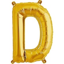 Parti Adresi Harf Folyo Balon D Harfi Altın Renk 100 Cm - 40"