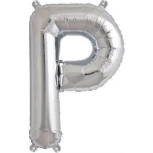 Parti Adresi Harf Folyo Balon P Harfi Gümüş Renk 76 Cm - 34"