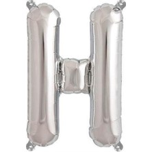 Parti Adresi Harf Folyo Balon H Harfi Gümüş Renk 100 Cm - 40"