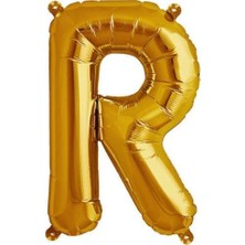 Parti Adresi Harf Folyo Balon R Harfi Altın Renk 100 Cm - 40"