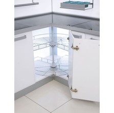 Starax 3021-3/4 Döner Sepet Takımı Krom Kaplama 74 Cm Ergonomik Tasarım ile Kolay Erişim