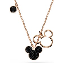5737559 Swarovski Kolye Mickey & Minnie Pendant, Black, Rose Gold-Tone Plated