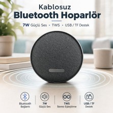 Smayling Kablosuz Bluetooth Hoparlör 7W Tws Destekli USB Tf Kart Girişli Taşınabilir Masaüstü Speaker
