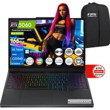 Lenovo Legion 5 15IRX10 I7-14700HX RTX5060 64GB Ram 2tb SSD 15.1" Wqxga OLED 165Hz W11 83LY00KXTR Taşınabilir Bilgisayar