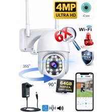 Ventus ICSee 5407 64GB 4MP Lens 360° Görüş Hareketli Waterproof Gece Görüş Sesli Görüşme Akıllı Kamera