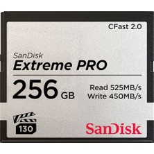 SanDisk 256GB Extreme Pro CFast 2.0 Hafıza Kartı 525 MB/s Okuma 450 MB/s Yazma Hızı ile SDCFSP-256G-G46D