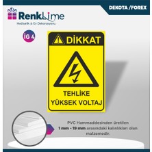 Asa Store Uyarı Ikaz Levhası - Tehlike Yüksek Voltaj