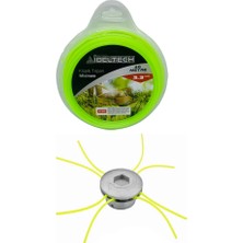 Johnser Motorlu Tırpan  Çok Fonksiyonlu Ot Çim Biçme  - Universal + Ibeltech Köşeli Tırpan Misinası 3.3 mm 46 Metre Çim Biçme Misinası – Yoğun Ot & Çalı Temizliği Için Dayanıklı Set