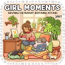 M&H Coloring Girl Moments Vol 1 - 21X21 cm Boyama Kitabı, Çocuk ve Yetişkinler Için
