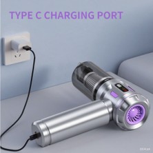 MWX Teknoloji 4in1 Şarjlı Araç Süpürgesi - 20000PA Fırçasız Motor Vakum & Hava Üfleme Kompresör - Siyah