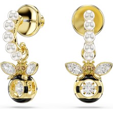 Swarovski Idyllia Damla Küpeler, Kristal Inci, Karışık Kesimler, Arı, Çok Renkli, Altın Rengi Kaplama