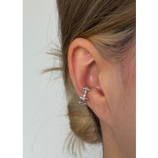 KİLİGİSTANBUL Çiçekli Cuff  (Kulak Deliği Olamadan Kullanım)