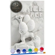 Craft 3D Atölye Buz Devri(Ice Age) Sid (15 cm Boyunda) Beton/taş/figür/büst Boyama Seti-Çocuk Boyama Etkinliği