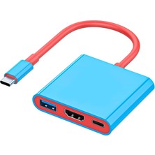 Forzacase Nintendo Switch 1-2 Için 3in1 Type C HDMI Tv Adaptörü Dock Şarj Destek OLED Uyumlu FC1204