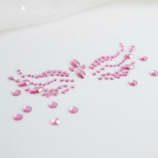 Pembe Taşlı Makyaj Yüz Süsü