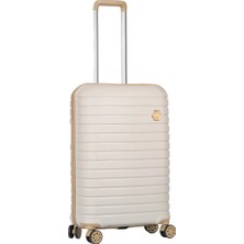 Ground Vanille Gar Orta Boy Valiz Kemik Bronz - 10663