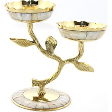 Pirinç Sedefli 2'li Şamdan