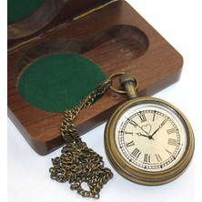 Ahşap Kutulu Pirinç Köstekli Saat Model 5