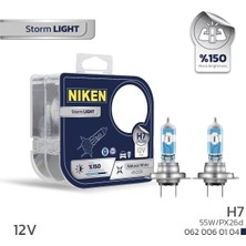 Niken H7 12V 55W Halojen Ampul Storm Light PX26d Gün Işığı