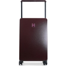 Ground Jade Orta Boy Valiz Patlıcan Moru Geniş Çekçekli Teleskopik Saplı Bölmeli ve Kemerli 10670