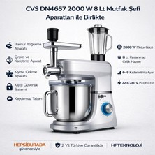 CVS 2000 W Mutfak Şefi 8 Lt. Paslanmaz Çelik Kase + Dijital Hassas Mutfak Tartısı Hediye