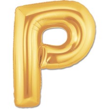 Altın Sarısı Folyo P Harfi Balon 1 Metre