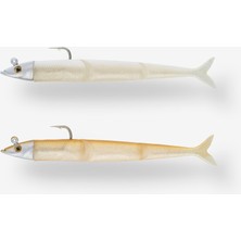 Decathlon Silikon Sahte Balık - Balıkçılık - 10 G - Altın Rengi/beyaz - Combo Slugeelo 130