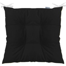Tezkotekstil Pofidik Kare Sandalye Minderi Siyah %60 Pamuk %40 Polyester 40 x 40 cm Su İtici Özellik
