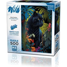 20071 Puzzle 500 Black Panther With A Tropical