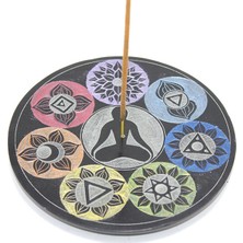 Obsidian Taşı 7 Çakra (Chakra) Tasarımı Tütsülük