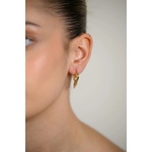 14 Ayar Altın Üçlü Halka Küpe