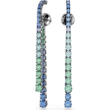 Swarovski Matrix Damla Küpeler, Yuvarlak Kesimlerin Renk Geçişleri, Çok Renkli, Rutenyum Kaplama