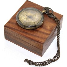 Ahşap Kutulu Pirinç Köstekli Saat Model 11