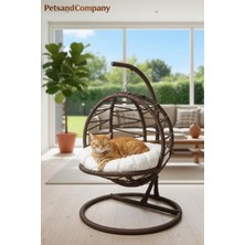 El Örgüsü Kedi Salıncağı Hamak ve Yatak, Kadın Emeği Lüks Tasarım Kedi Evi, Minderli