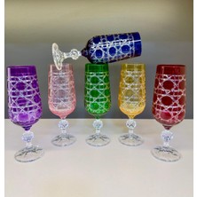 Vakıf Home Bohemia Kristal Renkli El Işi Kahve Yanı Su Bardağı