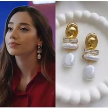 Merve Takı Sallantılı Incili Vintage Küpe