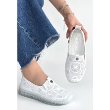 Erbilden Rinna Beyaz Deri Spor Ayakkabı