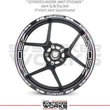 Cfmoto 250SR Jant Sticker Iç Yazı ve Dış Şerit 24'lü Set Sticker Etiket