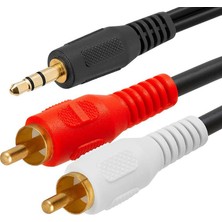 Mykablo 3.5 mm Stereo to 2x RCA AUX Ses Kablosu 1.5 Metre
