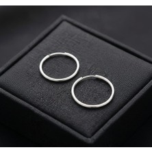 Silver Hunters Gümüş Halka Küpe 12 mm 925 Ayar Gümüş Halka Küpe