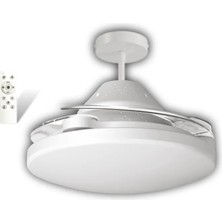 Cata Dolunay Fan Gizli Açılır Hayalet Pervaneli 72W Ledli E-27 Duy A Takılabilen 3 Kanatlı Kumandalı Tavan Vantilatörü