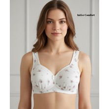 Intive Lingerie Intive Comfort Pamuklu Leopar/çiçek Desen Toparlayıcı Kalın Askılı Kopçalı Sütyen (85-95)