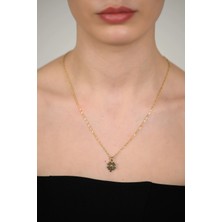 14 Ayar Altın Yonca Kolye