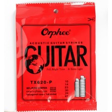 Orphee TX620-P Akustik Gitar Teli 10-47 Pure Copper