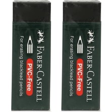 Faber-Castell Siyah Silgi No: 20 2'li PVC İçermeyen Yumuşak Dokulu Sarf Malzemeler