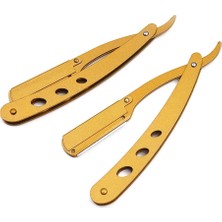 Valkyrie Ergonomik Gold Profesyonel Berber Usturası Saç Sakal Ustura