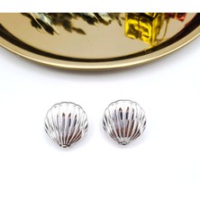 Merve Takı Çift Yönlü Istiridye Silver Küpe