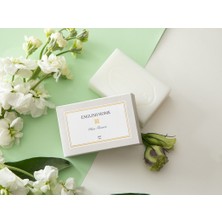 English Home Beyaz Çiçekler Katı Sabun 100 gr Bej